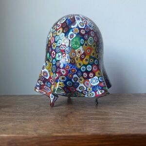 Millefiori Hand Blown Ruffled Glass Lampshade